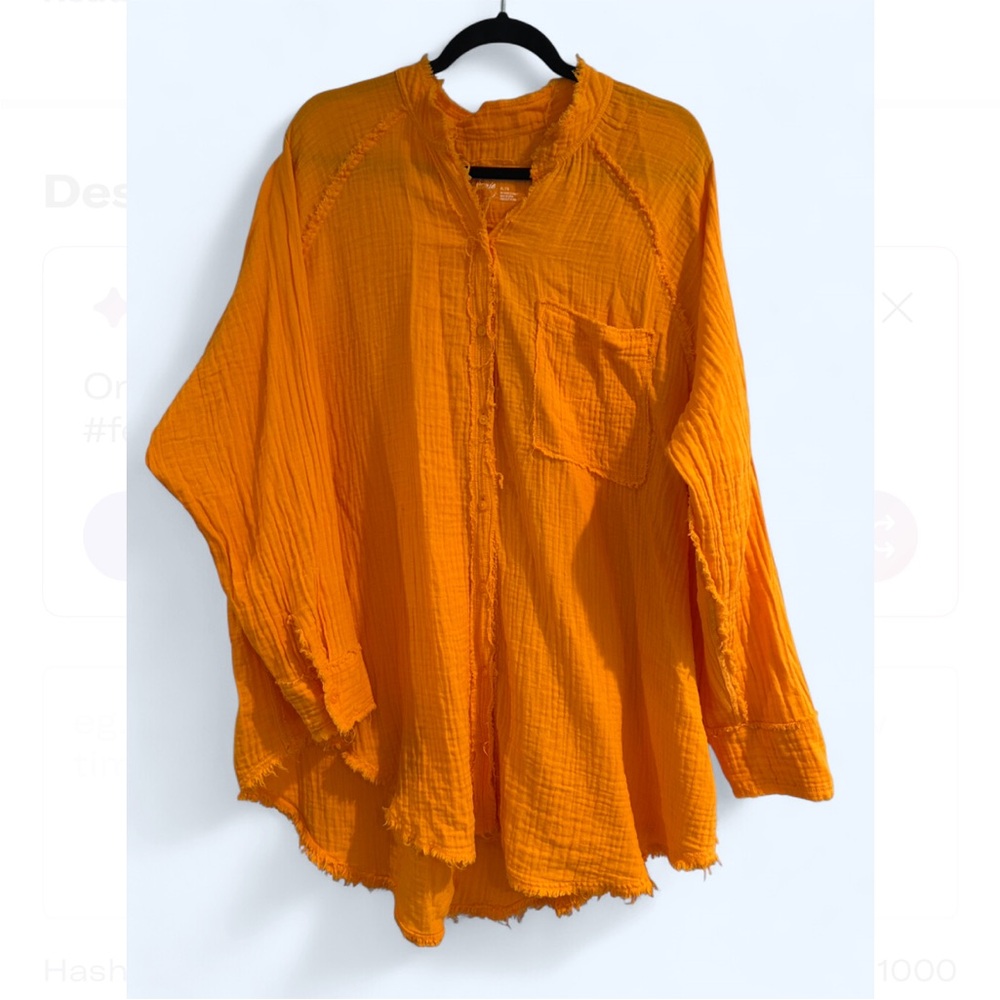 Aerie Vibrant Orange Blouse